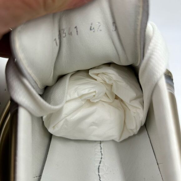 Men’s Alexander McQueen chunky oversized, leather metallic sneakers size 42 - Picture 6 of 8